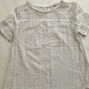LOFT White Lace Blouse